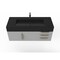 Castello Usa Nile 48" Wall Mounted  Gray Vanity With Black Top And Gold Handles CB-MC-48G-GLD-2053-BL - alternate 2